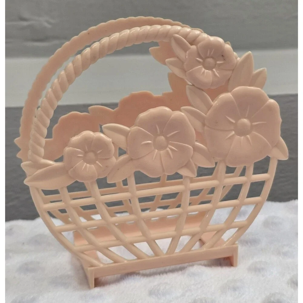 Lusterware Vintage Plastic Napkin Holder Retro Kitchen Art Deco Office Bill Slot